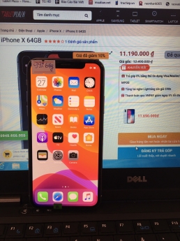 Iphonne X 64GB hàng đẹp như full Box giá hời
