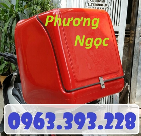 Thùng chở hàng sau xe máy, thùng giao hàng loại lớn, thùng ship hàng