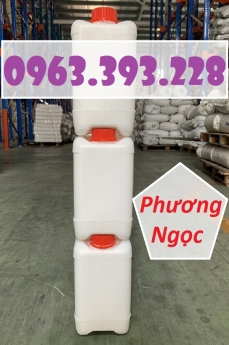 Can nhựa 5 Lít vuông, can nhựa HDPE, can 5L vuông 4 núm