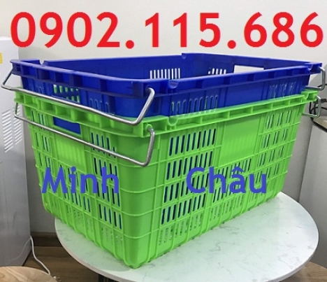 Sọt nhựa có quai sắt,rổ nhựa có quai sắt,giỏ nhựa có quai sắt, sọt nhựa có lỗ,sọt nhựa đựng rau củ,