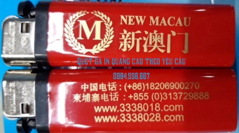 Bật lửa nhựa in quảng cáo theo yêu cầu giá rẻ