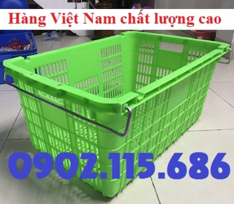 Sọt nhựa có quai sắt,rổ nhựa có quai sắt,giỏ nhựa có quai sắt, sọt nhựa có lỗ,sọt nhựa đựng rau củ,