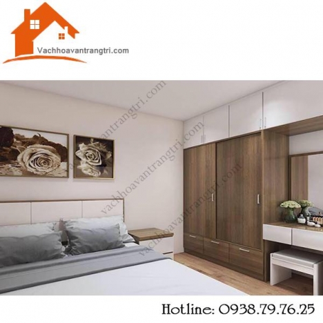 Tủ âm tường hiện đại- tủ áo âm tường đẹp bằng gỗ