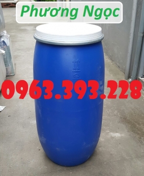 Thùng phuy nhựa HDPE nắp mở, thùng phuy đựng hóa chất