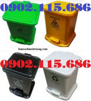 Thùng rác y tế đạp chân, thùng rác y tế, thùng rác đạp chân, thùng rác bệnh viện, túi rác y tế,