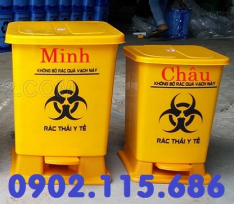 Thùng rác y tế đạp chân, thùng rác y tế, thùng rác đạp chân, thùng rác bệnh viện, túi rác y tế,