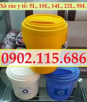 Xô đựng bông băng, xô đựng rác y tế, xô rác y tế, xô y tế 5L, xô y tế 10L, xô y tế 15L, xô y tế 22L,
