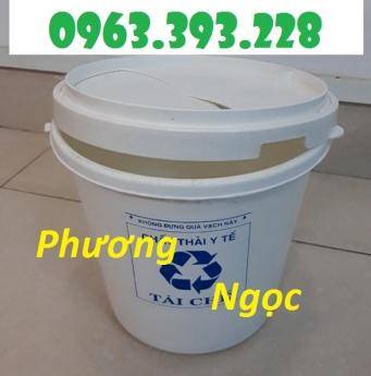 Xô đựng rác thải y tế, xô y tế treo xe tiêm, xô đựng vật sắc nhọn