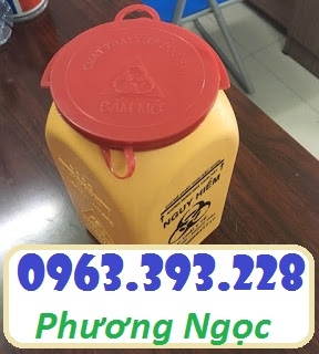 Hộp nhựa đựng kim tiêm y tế, bình đựng vật sắc nhọn, xô y tế