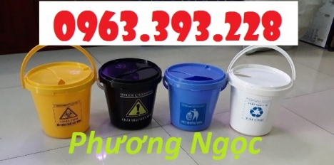 Xô đựng rác thải y tế, xô y tế treo xe tiêm, xô đựng vật sắc nhọn