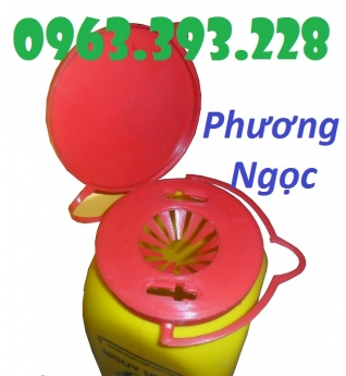 Hộp nhựa đựng kim tiêm y tế, bình đựng vật sắc nhọn, xô y tế