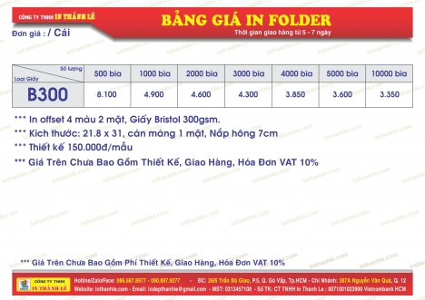 In offset, Tờ rơi, Bao Thư, Danh Thiếp , Túi Xách, Decal v.v....