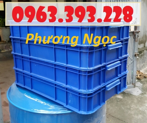 Thùng nhựa đặc cao 10, thùng nhựa có nắp, thùng nhựa HS025