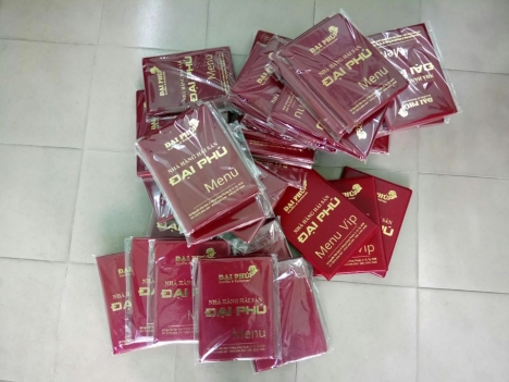 In Đăng Nguyên Sài Gòn chuyên in menu bìa da