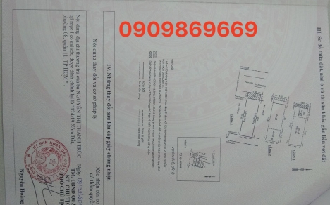 Bán nhà 3.5 x 10.5 đường Xóm Đất quận 11. Giá 5,95 tỷ