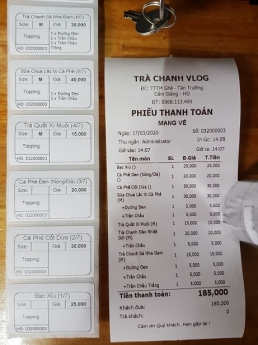 Full bộ máy tính tiền có máy in tem cho quán trà sửa tại Hải Dương giá rẻ