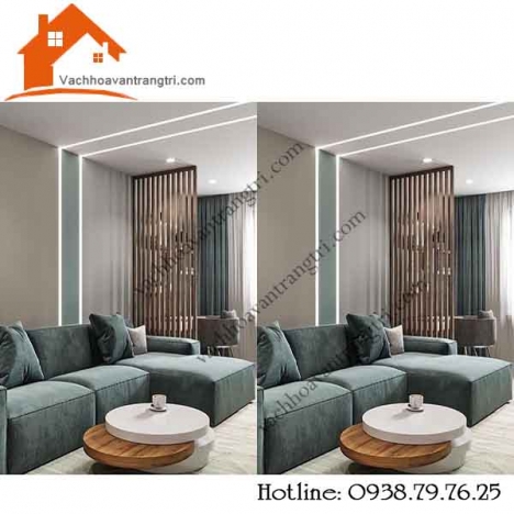 Mẫu lam gỗ phòng khách mdf trang trí- lam gỗ phong thủy