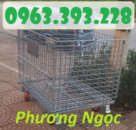 Lồng trữ hàng, lồng sắt có bánh xe, lồng gấp chứa hàng