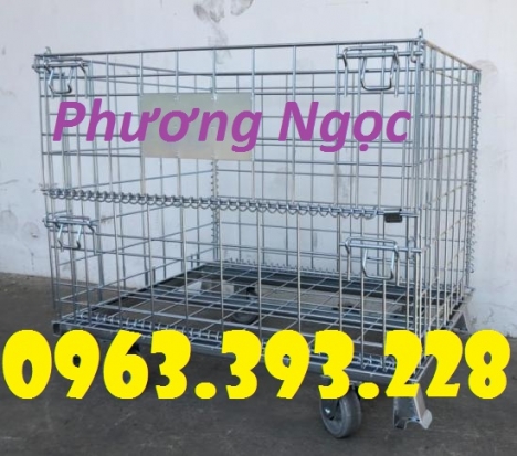 Lồng trữ hàng, lồng sắt có bánh xe, lồng gấp chứa hàng
