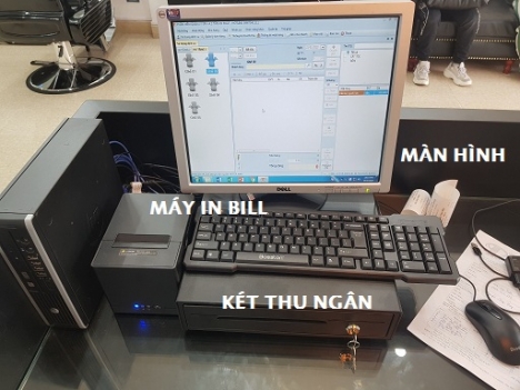 Full bộ tính tiền cho salon tóc giá rẻ tại Bình Dương