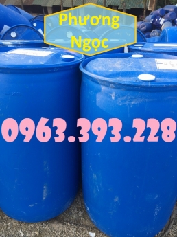 Thùng phuy nhựa 2 nắp nhỏ, phuy nhựa đã qua sử dụng, phuy nhựa làm bè