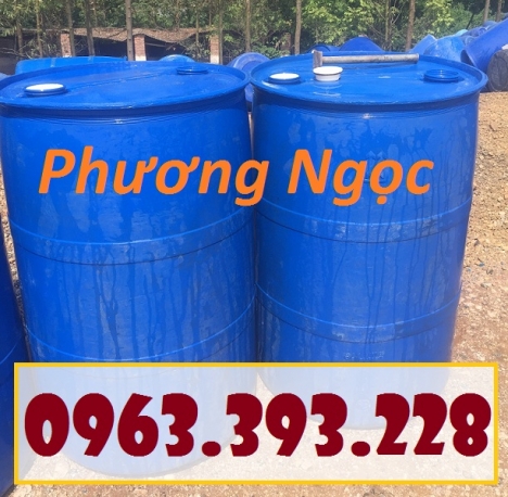 Thùng phuy nhựa 2 nắp nhỏ, phuy nhựa đã qua sử dụng, phuy nhựa làm bè