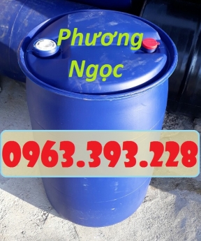 Thùng phuy nhựa 2 nắp nhỏ, phuy nhựa đã qua sử dụng, phuy nhựa làm bè
