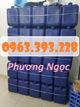 Can nhựa vuông đựng hóa chất, can nhựa 20 Lít, can nhựa loại dày
