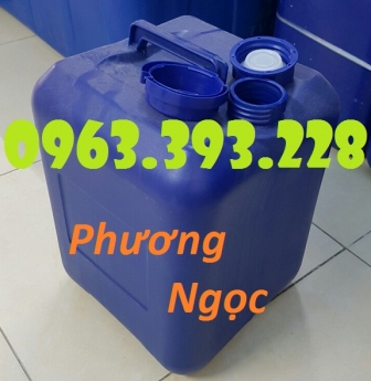 Can nhựa vuông đựng hóa chất, can nhựa 20 Lít, can nhựa loại dày