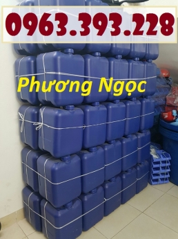Can nhựa vuông đựng hóa chất, can nhựa 20 Lít, can nhựa loại dày