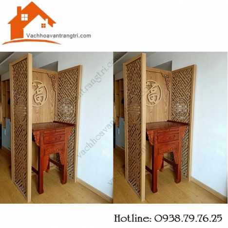 Thi công vách ngăn cnc bàn thờ ở Dương Bá Trạc