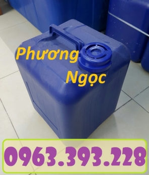 Can nhựa vuông đựng hóa chất, can nhựa 20 Lít, can nhựa loại dày