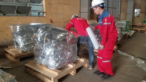 Đóng gói hút chân không thiết bị tại Đông Anh