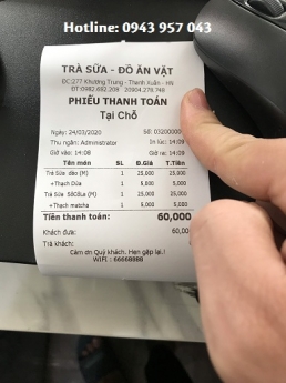 Cung cấp thiết bị tính tiền quán trà sữa tại Hà Giang giá rẻ