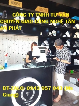 Cửa hàng giày thể thao TP.HCN lắp đặt full bộ thiết bị tính tiền giá sinh viên