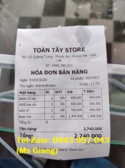 Cửa hàng giày thể thao TP.HCN lắp đặt full bộ thiết bị tính tiền giá sinh viên