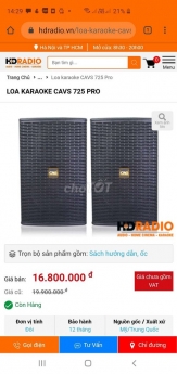 Loa CAVS 725 PRO. CHÍNH HÃNG 1 CẶP