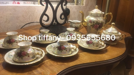 Bộ trà sứ mạ vàng xuất xứ SÉC