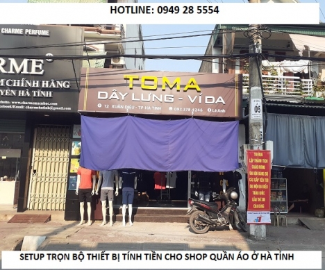 Trọn bộ máy tính tiền như hình cho shop quần áo giá rẻ tại Hà Tỉnh