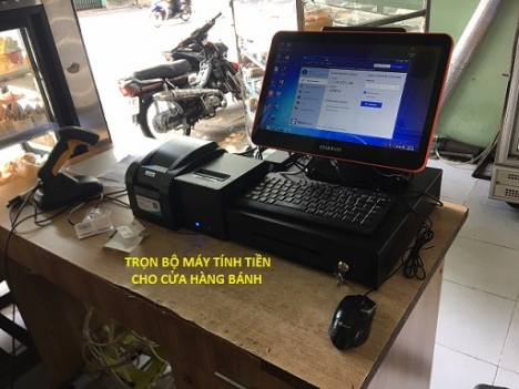 Thiết bị tính tiền cảm ứng trọn bộ dùng cho tiệm bánh ngọt tại HCM giá rẻ