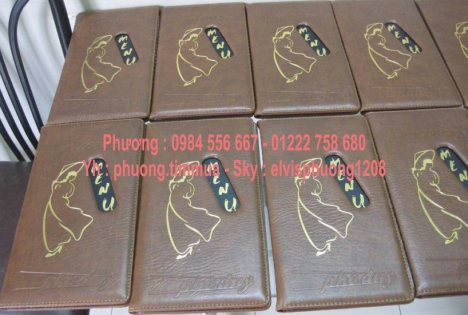 Cơ Sở May Menu Nhà Hàng, Quán Ăn, in Logo Lên Menu Theo Yêu Cầu