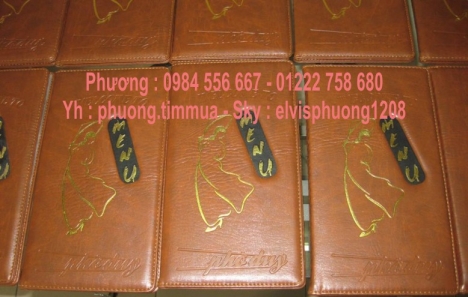 Cơ Sở May Menu Nhà Hàng, Quán Ăn, in Logo Lên Menu Theo Yêu Cầu