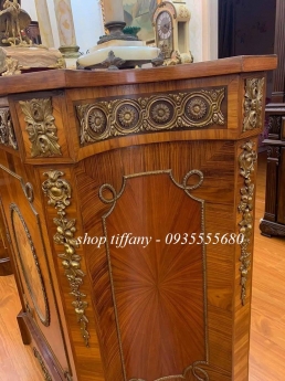 Tủ Kệ Boulle Vỏ Gỗ Sồi.