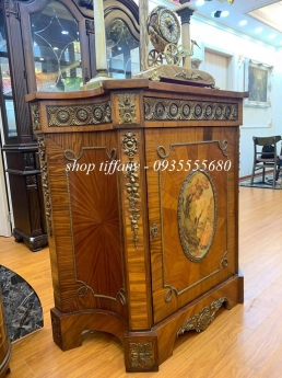 Tủ Kệ Boulle Vỏ Gỗ Sồi.