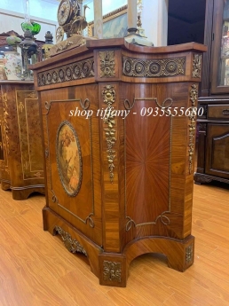 Tủ Kệ Boulle Vỏ Gỗ Sồi.