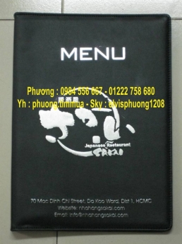 Cơ Sở May Menu Nhà Hàng, Quán Ăn, in Logo Lên Menu Theo Yêu Cầu