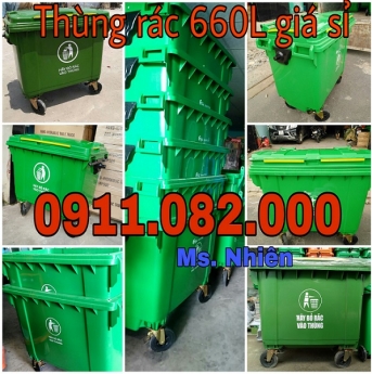 Sỉ lẻ thùng rác 240 lít giá rẻ tại hậu giang- thùng rác nắp kín- lh 0911.082.000