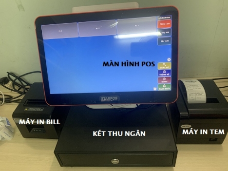 Bán full thiết bị tính tiền giá rẻ tại Bắc Ninh cho quán thôn trà chanh