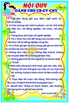 Cung cấp bảng biểu mầm non giá rẻ, uy tín, chất lượng nhất