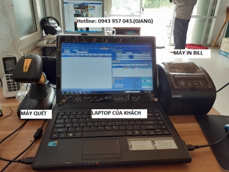 Combo máy tính tiền giá rẻ cho tạp hóa tận dụng laptop có sẵn tại Hà Tĩnh